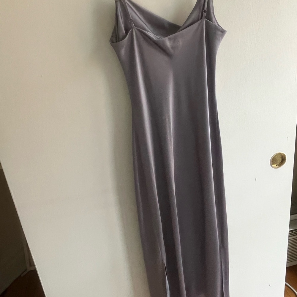 Silver cowl neck express dress